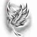 Phoenix tattoo design idea