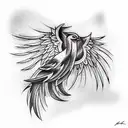 Phoenix tattoo design idea