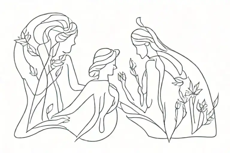 Friendship idea for 3 tattoo design idea