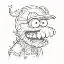 hood elmo tattoo design idea