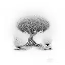 fig tree with child tattoo design idea