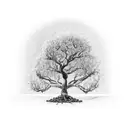 fig tree with child tattoo design idea