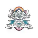 Maya with hearts tattoo design idea