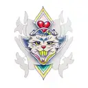 Maya with hearts tattoo design idea