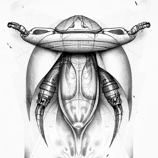  alien in outer space tattoo design idea