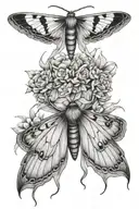 lunar moth  tattoo design idea