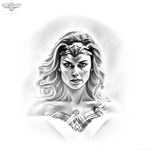 Wonder woman tattoo design idea