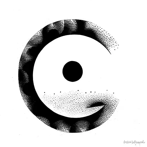 moon eclipse  tattoo design idea