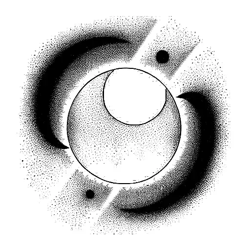 sun eclipse  tattoo design idea