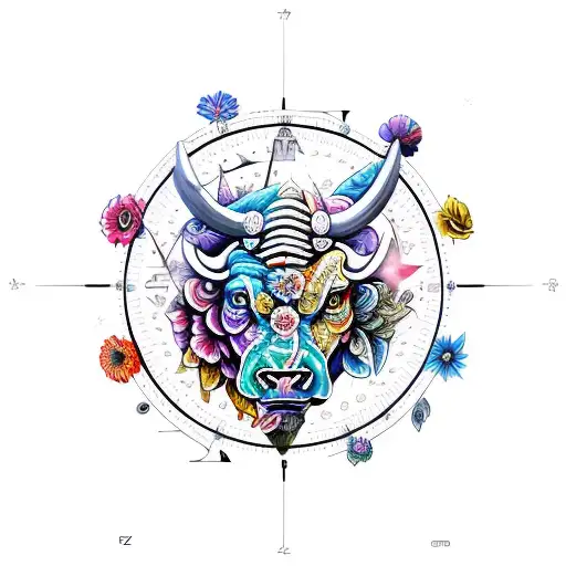 Premium Vector | Ox chinese zodiac sign in minimal line art style