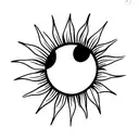 sun eclipse  tattoo design idea