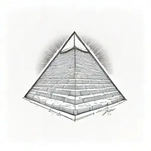 Egyptian pyramids tattoo design idea