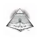 Egyptian pyramids tattoo design idea