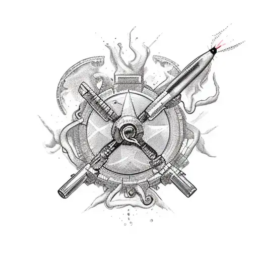 military delivering explosives tattoo design idea
