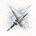 military delivering a patriot missle to ukraine tattoo design idea