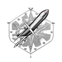 military delivering a patriot missle to ukraine tattoo design idea