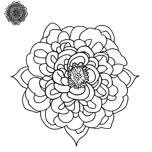 peony mandala forearm  tattoo design idea