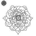 peony mandala forearm  tattoo design idea