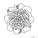 peony mandala forearm  tattoo design idea