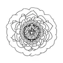peony mandala forearm  tattoo design idea