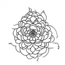 peony mandala forearm  tattoo design idea