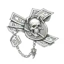 get rich or die trying with money  tattoo design idea
