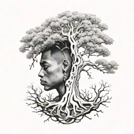 XXXTentacion tree tattoo tattoo design idea