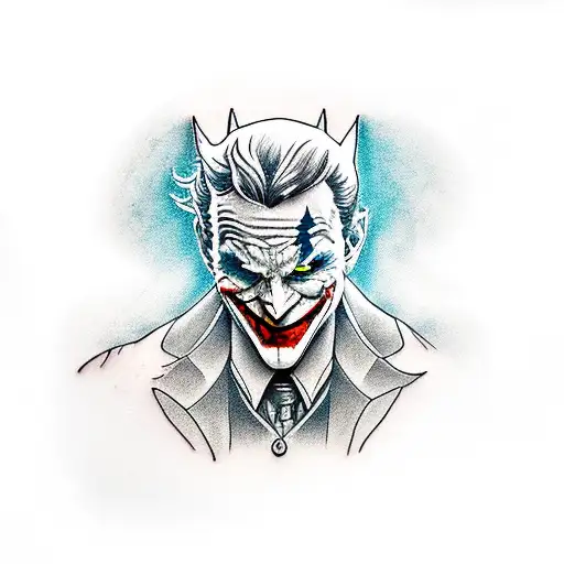 joker batman tattoo design idea