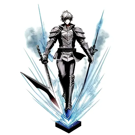 a sword with the words "surpass your limits" engraved in it tattoo design idea