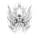  demon angel wing  tattoo design idea