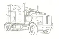 big rig truck tattoo design idea