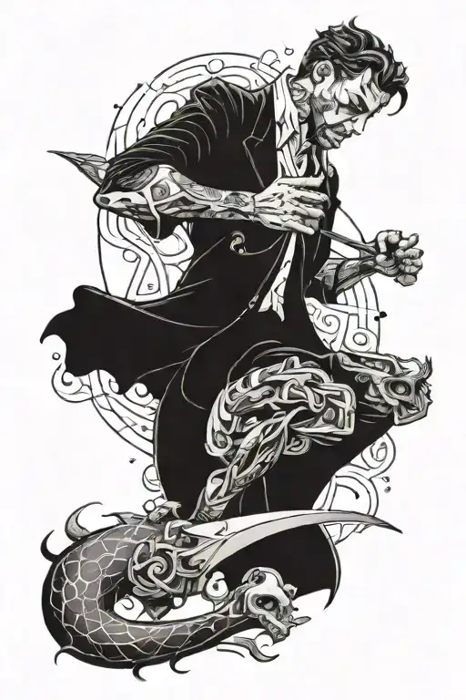 A man born from a quasar  tattoo design idea