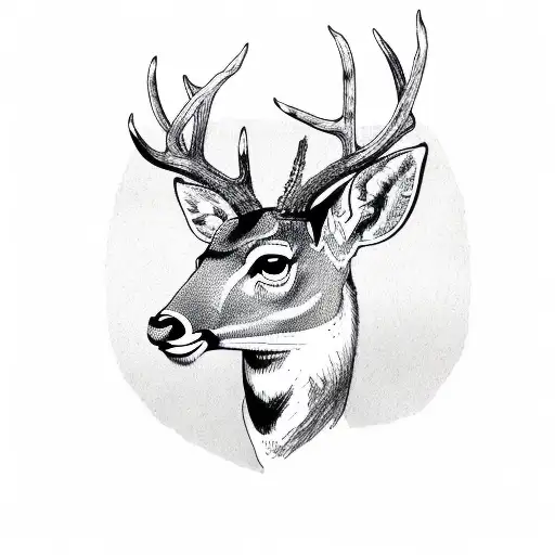 deer tattoo design idea