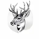 deer tattoo design idea