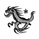 Zodiac dragon leo tattoo design idea