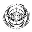 Zodiac dragon leo tattoo design idea