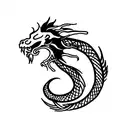 Zodiac leo dragon tattoo design idea