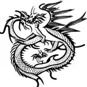 Zodiac leo dragon tattoo design idea