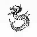 Zodiac leo dragon tattoo design idea
