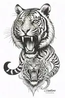 tiger with a Spartan tattoo design idea