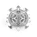 Viking life tree with runestones in the braches and roots tattoo design idea