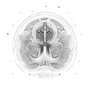 Viking life tree with runestones in the braches and roots tattoo design idea