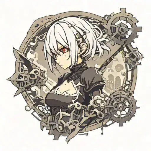 Nier Automata 2B tattoo design idea
