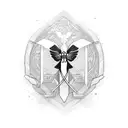 recovery ribbon tattoo design idea