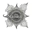 Manisha name tattoo design idea