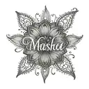 Manisha name tattoo design idea