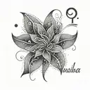 Manisha name tattoo design idea