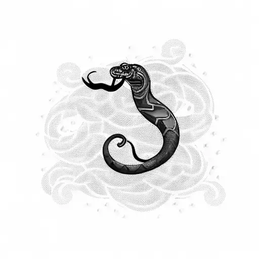 Tattoo Colour Back of Fancy Snake tattoo design idea