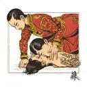 /imagine prompt: A Thai woman massaging a man lying face down. --ar 2:3 --v 6.0 tattoo design idea
