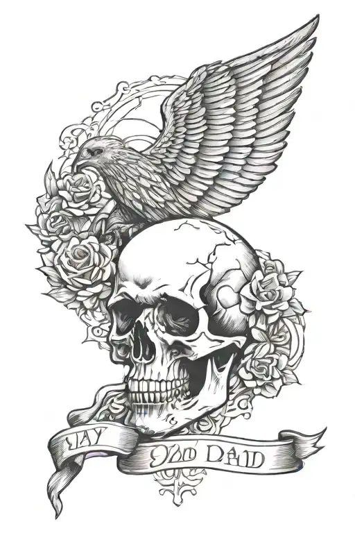 memorial tattoo for dad tattoo design idea